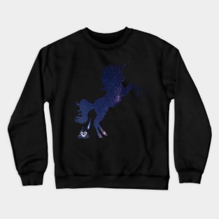 Poop Emoji Galaxy Unicorn Crewneck Sweatshirt